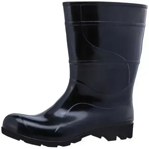 Bota Pvc Preta Cano Médio sem Forro Kala