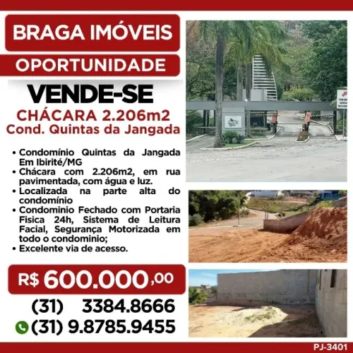 Chácara no Condomínio Quintas da Jangada - Ibirité/MG