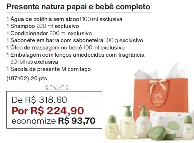 Kit Presente Papai e Bebê
