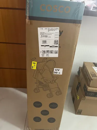 Carrinho de Bebê Hobby Preto Mescla - cosco - novo na caixa