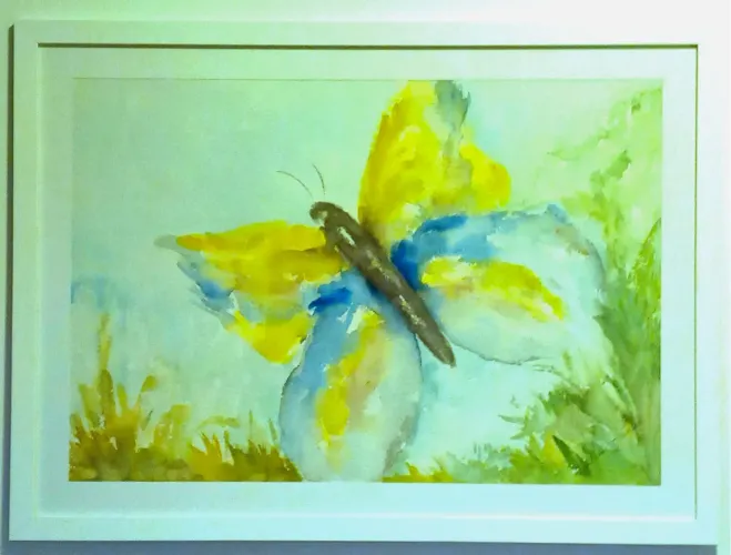 Grande Quadro Decorativo Borboleta Aquarela
