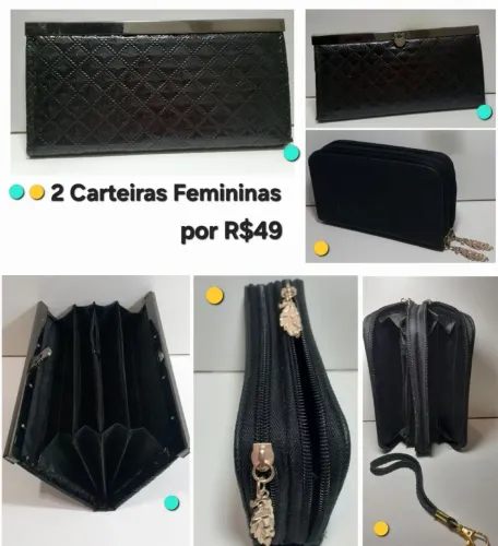 Carteiras Femininas (Lote 2 unidades)