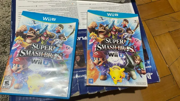Super Smash Bros Nintendo Wii U completo com luva usa