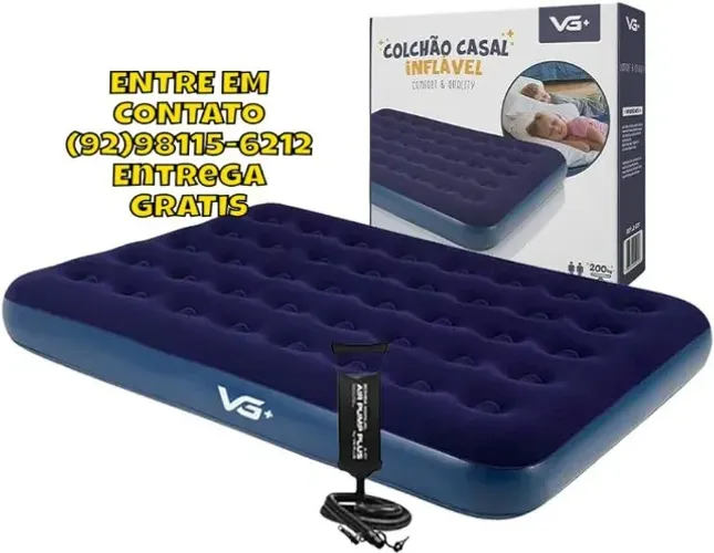 Colchão Casal Inflável Acampamento Camping  - Entrega Rápida