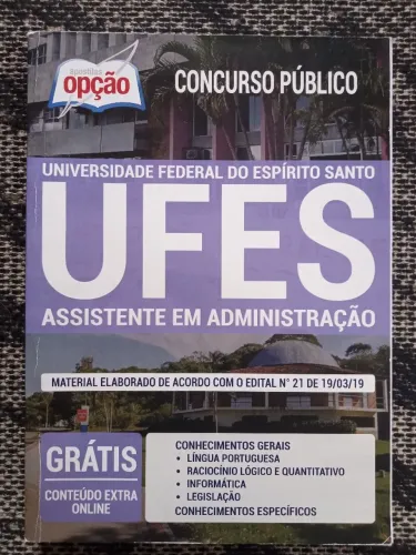 UFES - Língua Portuguesa, Raciocínio Lógico e Quantitativo, Informática, Legislação e C. E