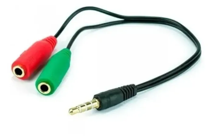 Cabo Y Divisor P2 Macho P/ 2 P2 Fêmea Estéreo Microfone e Fone Ouvido