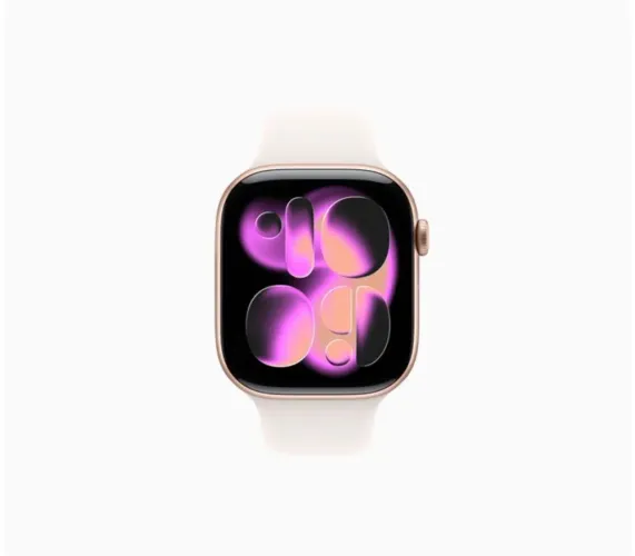Apple Watch séries 11 42mm rose e black lacrado - pronta entrega