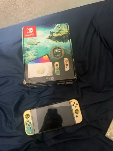 Nintendo switch OLED *ZELDA EDITION* OLHAR DESCRIÇÃO 