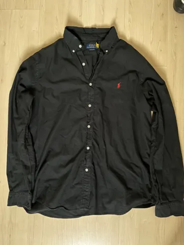 Camisa Polo Ralph Lauren Preta GG Classic Fit