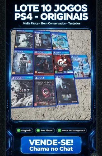 10 jogos Ps4 originais com capa bem conservados