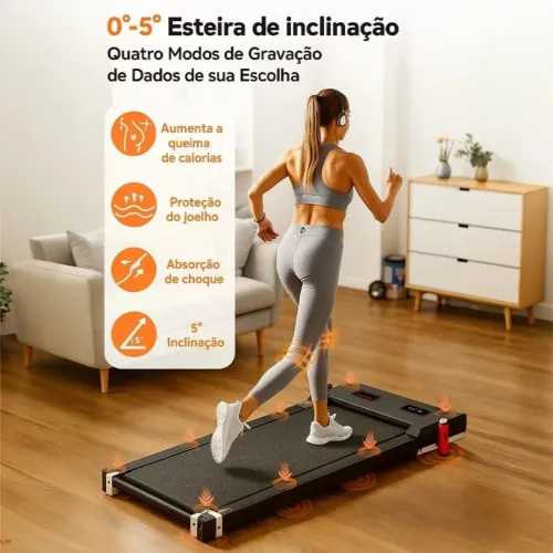 Esteira / Caminhador Elétrico Fitness Portátil Silencioso Modelo 480-A