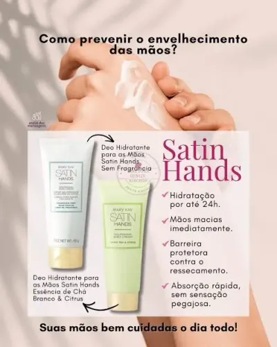 Creme anti envelhecimento p/ mãos