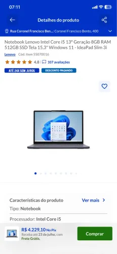 Vendo notebook Lenovo lacrado comprei ontem vendendo pois ganhei iPad mesmo dia .