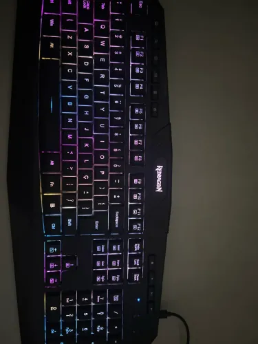Teclado Gamer Redragon Harpe, Membrana, RGB, ABNT2, Wireless - K503-KS - Preto