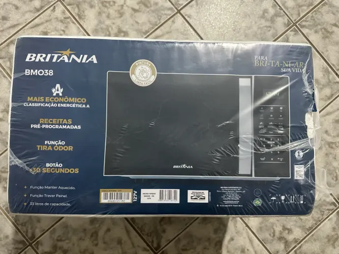 Microondas Britânia BMO38 110V 33L NOVO