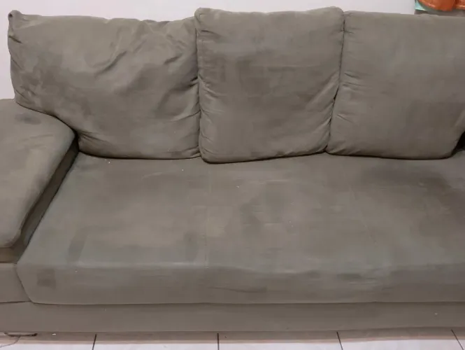 Sofá camurçado - verde