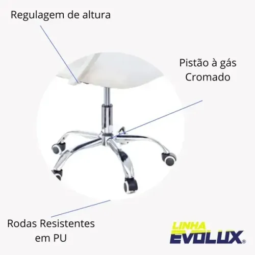 Cadeira Escritório Giratória Escrivaninha Secretária Arco Branca Ergonomica 