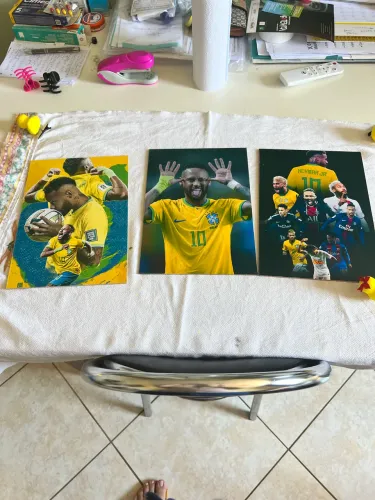 pôster adesivo neymar jr futebol copa do mundo