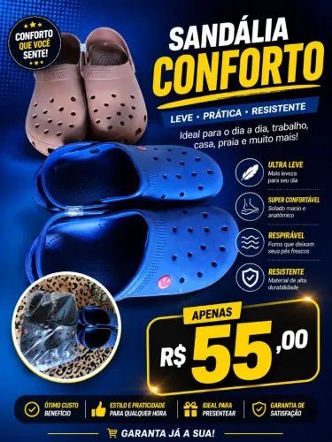 Super preço sandália babuche pra chuva 