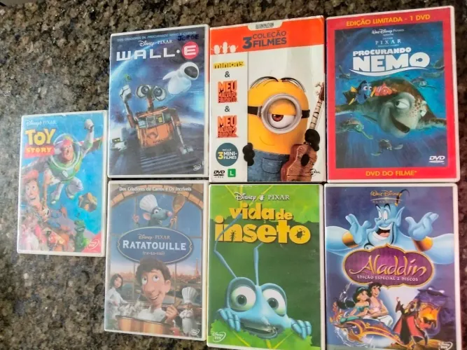 Dvd da Disney infantil 7 unidades