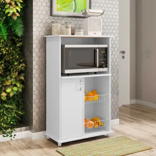 Balcao NT 3075 1P1N2Cestos Branco New Notavel