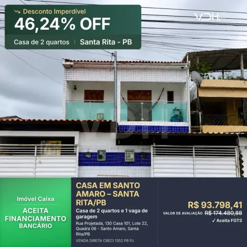 CASA EM SANTO AMARO SANTA RITA/PB
