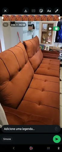 Vende-se um sofá novo elegante abre os dois lados vira uma cama que da pra 2 pessoas dor