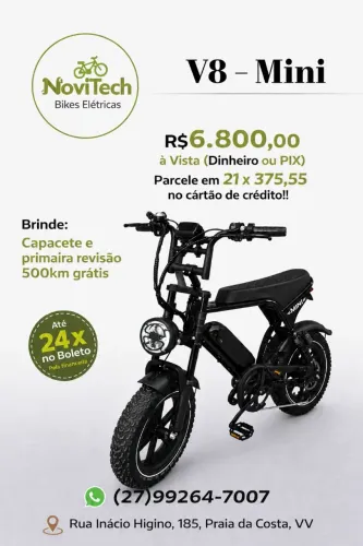 Bicicleta elétrica V8 Mini