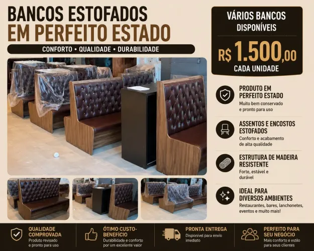 Bancos para restaurante e bar