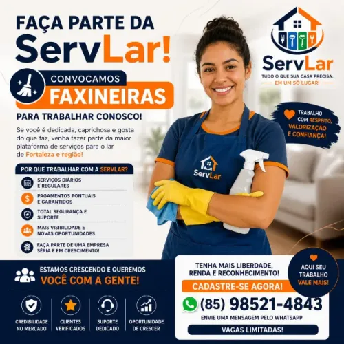 Contratamos Faxineiras