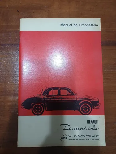 Manual do proprietario do Dauphine Gordini 1964