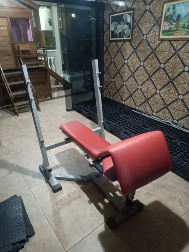 Mesa de supino profissional reforçada musculação academia