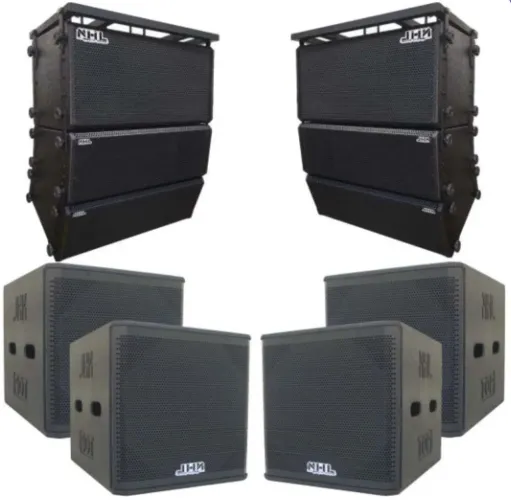 Kit Ativo (Line Array 2x12"/2x8" + Sub 18") 10 Cxs 9600w LA9610 (Comp Naval)