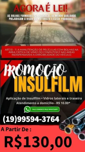 PROMOÇÃO DE INSULFILM