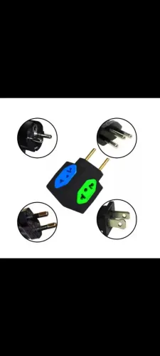 Adaptador de Tomada Cubo Preto e Colorido 4 Entradas Universal Bivolt 10A e 20A