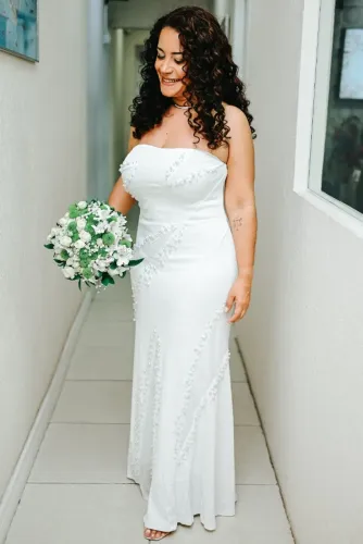 Vestido de Noiva Elegante | Tamanho G | R$ 300