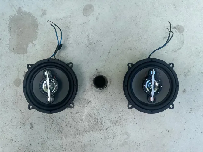 Par de alto-falantes Leson 5 Polegadas quadriaxial cara cinza