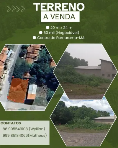 Terreno a Venda no centro de Parnarama - Maranhão