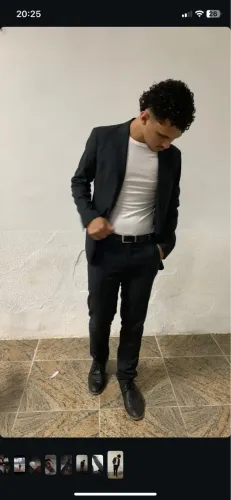 Paletó slim ( cinza )