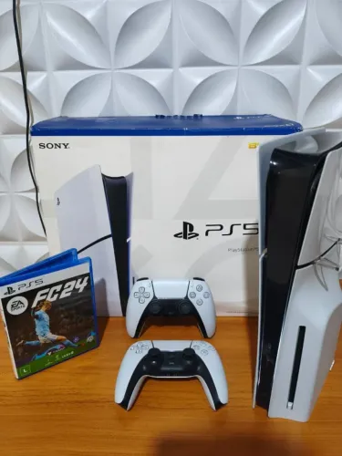 PS5 Slim Midia Fisica 1TB - Pego seu Ps4 Slim, Séries S ou Switch Desbloqueado no Abate