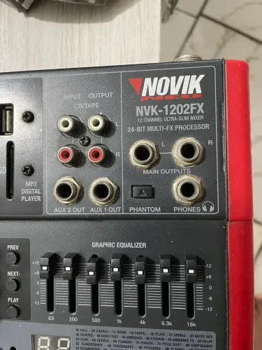Mixer de áudio NOVIK 1202 FX profissional 