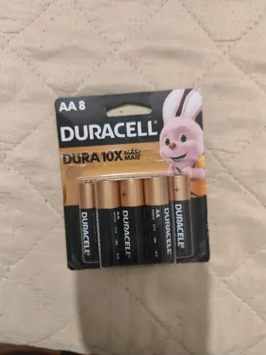 8 Pilhas Duracell AA - Novas e Lacradas