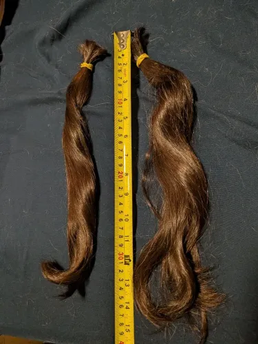 Cabelo liso castanho escuro 83g 35cm
