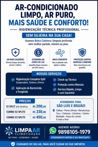 Limpeza para ar condicionados profunda.