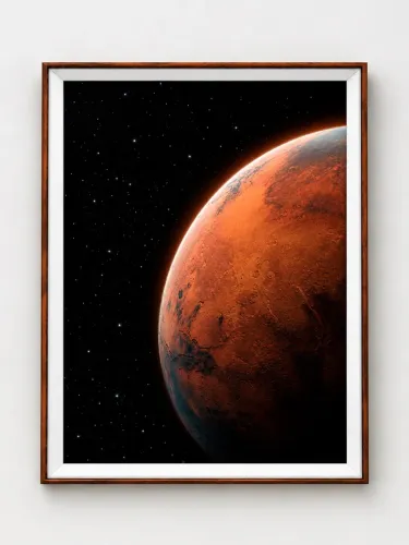 Quadro Decorativo Marte Mdf + Vidro