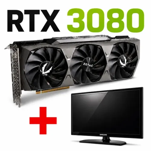 RTX 3080 + TV LCD SAMSUNG GRÁTIS!!! Placa de vídeo OC ZOTAC GAMING