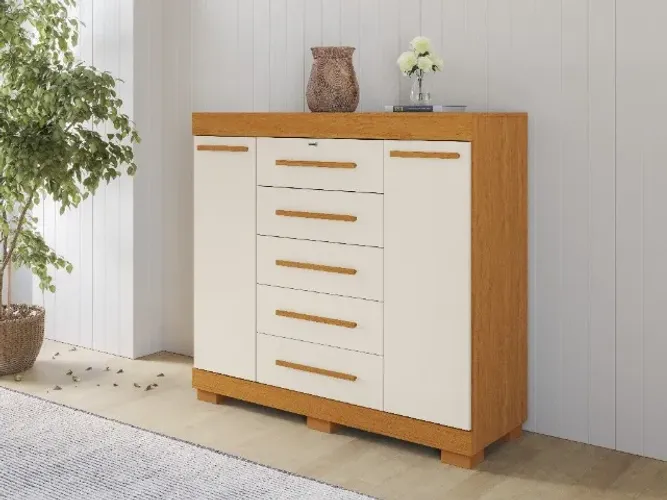 Comoda Diana 100% MDF, C/ Chave e Sapateira - ACP Moveis