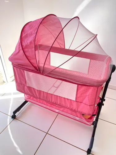 Berço 4 Em 1 Portátil Com Mosquiteiro Para Bebê
