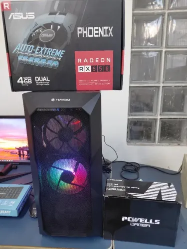 Cpu - Pc Gamer i7 Ssd 240 + Hd 500 Ram 16Gb Rx 550 Asus 4GB Zerado