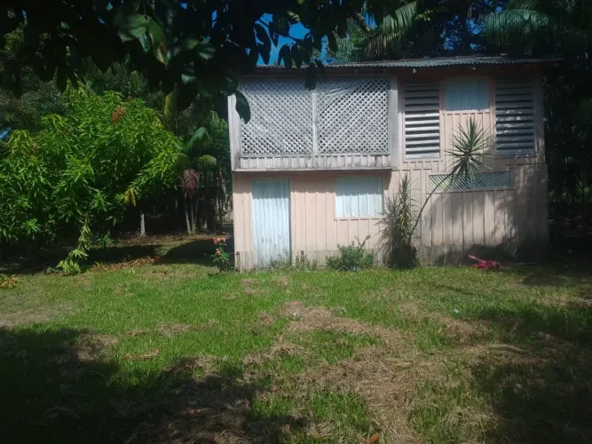 Lindo sítio frutífero e produtivo, com casa de madeira e perto de igarapés.